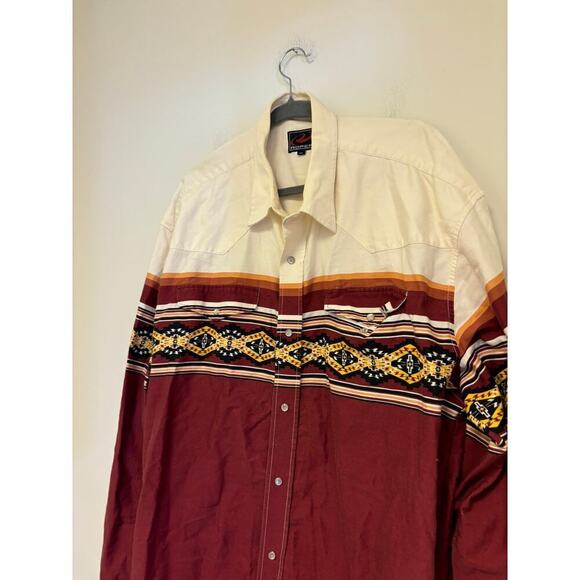 Roper 90's Southwest Western Snap Shirt Vintage - Picture 2 of 6